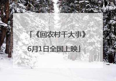 《回农村干大事》6月1日全国上映