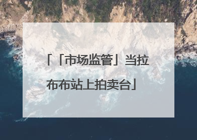 「市场监管」当拉布布站上拍卖台