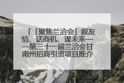 「聚焦兰洽会」叙友情、话商机、谋未来——第三十一届兰洽会甘南州招商引资项目推介会活动侧记