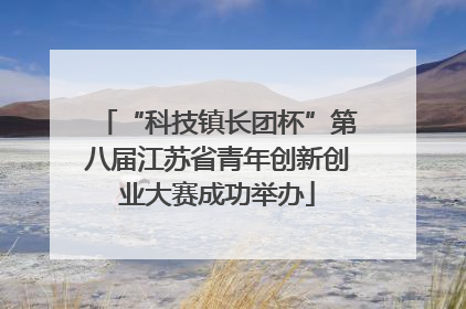 “科技镇长团杯”第八届江苏省青年创新创业大赛成功举办