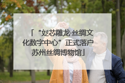 “彣芯雕龙·丝绸文化数字中心”正式落户苏州丝绸博物馆