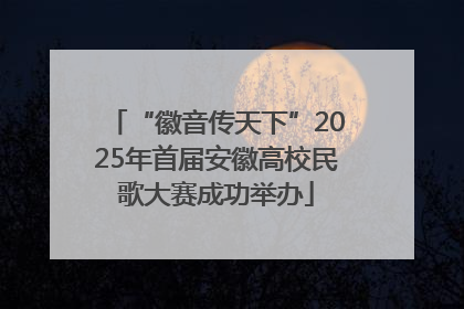 “徽音传天下”2025年首届安徽高校民歌大赛成功举办