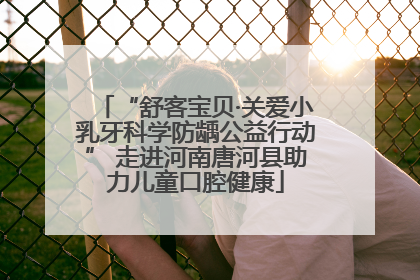 “舒客宝贝·关爱小乳牙科学防龋公益行动” 走进河南唐河县助力儿童口腔健康