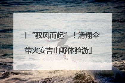 “驭风而起”！滑翔伞带火安吉山野体验游