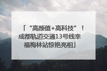 “高颜值+高科技”！成都轨道交通13号线幸福梅林站惊艳亮相