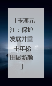玉溪元江：保护发展并重 千年梯田展新颜