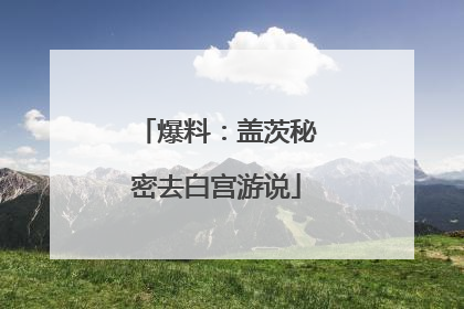 爆料：盖茨秘密去白宫游说