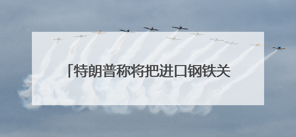 特朗普称将把进口钢铁关税从25%提高至50%