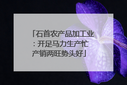 石首农产品加工业：开足马力生产忙 产销两旺势头好