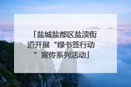 盐城盐都区盐渎街道开展“绿书签行动”宣传系列活动