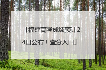 福建高考成绩预计24日公布！查分入口