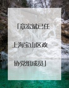 章宏斌已任上海宝山区政协党组成员