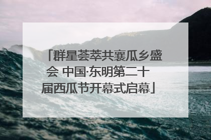群星荟萃共襄瓜乡盛会 中国·东明第二十届西瓜节开幕式启幕