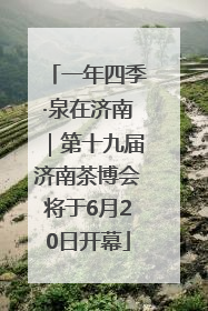 一年四季·泉在济南｜第十九届济南茶博会将于6月20日开幕