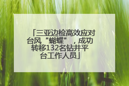 三亚边检高效应对台风“蝴蝶”，成功转移132名钻井平台工作人员
