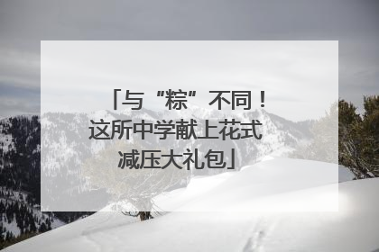 与“粽”不同！这所中学献上花式减压大礼包