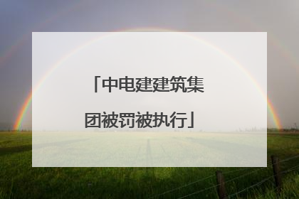中电建建筑集团被罚被执行
