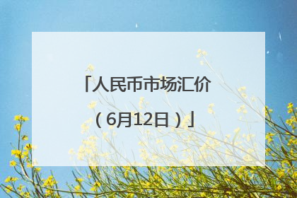 人民币市场汇价（6月12日）