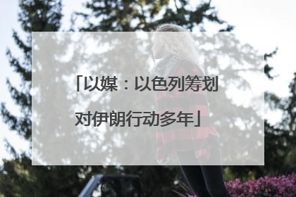 以媒：以色列筹划对伊朗行动多年