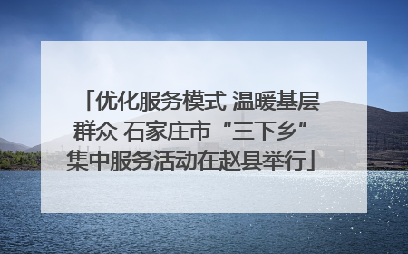 优化服务模式 温暖基层群众 石家庄市“三下乡”集中服务活动在赵县举行