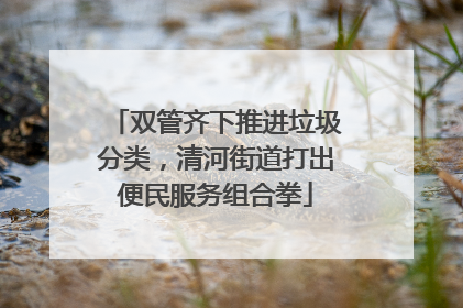 双管齐下推进垃圾分类，清河街道打出便民服务组合拳