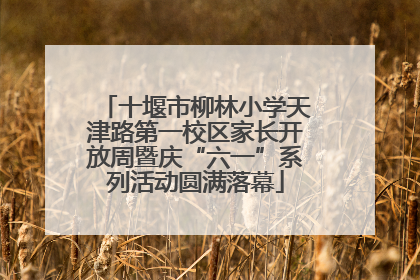十堰市柳林小学天津路第一校区家长开放周暨庆“六一”系列活动圆满落幕