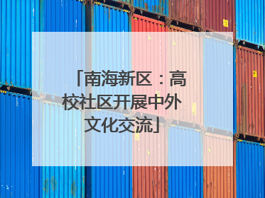 南海新区：高校社区开展中外文化交流