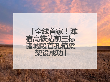 全线首家！潍宿高铁站前三标诸城段首孔箱梁架设成功
