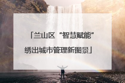 兰山区“智慧赋能”绣出城市管理新图景