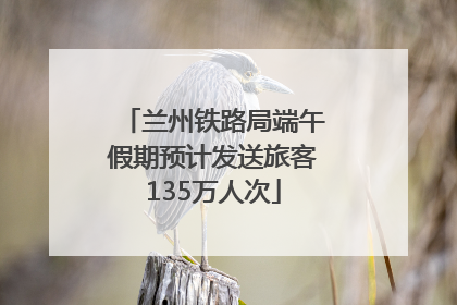 兰州铁路局端午假期预计发送旅客135万人次