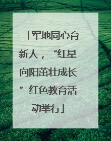 军地同心育新人，“红星向阳茁壮成长”红色教育活动举行