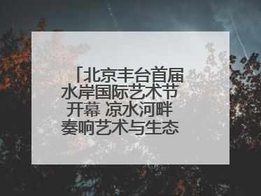 北京丰台首届水岸国际艺术节开幕 凉水河畔奏响艺术与生态 “交响曲”