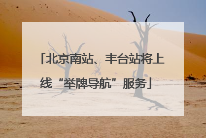 北京南站、丰台站将上线“举牌导航”服务