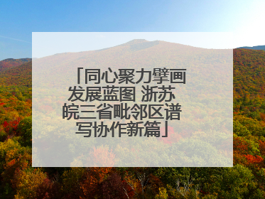 同心聚力擘画发展蓝图 浙苏皖三省毗邻区谱写协作新篇
