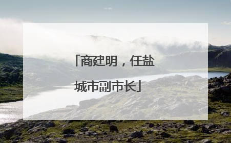 商建明，任盐城市副市长