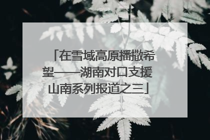 在雪域高原播撒希望——湖南对口支援山南系列报道之三