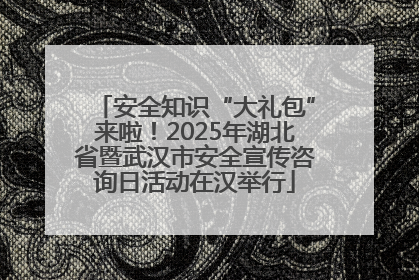 安全知识“大礼包”来啦！2025年湖北省暨武汉市安全宣传咨询日活动在汉举行