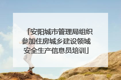 安阳城市管理局组织参加住房城乡建设领域安全生产信息员培训
