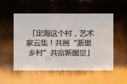 定海这个村，艺术家云集！共画“浙里乡村”共富新图景