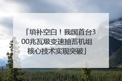 填补空白！我国首台300兆瓦级变速抽蓄机组核心技术实现突破