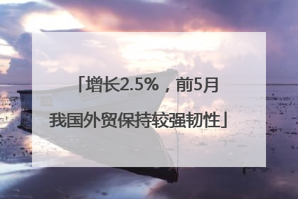 增长2.5%，前5月我国外贸保持较强韧性