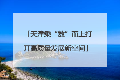 天津乘“数”而上打开高质量发展新空间