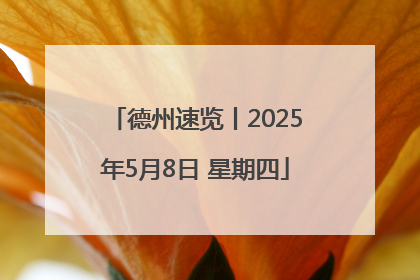 德州速览丨2025年5月8日 星期四
