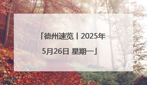 德州速览丨2025年5月26日 星期一