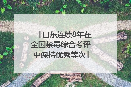 山东连续8年在全国禁毒综合考评中保持优秀等次