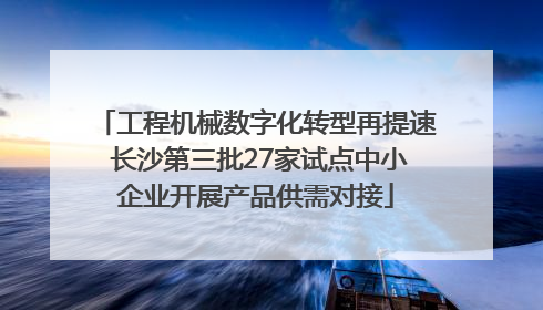 工程机械数字化转型再提速 长沙第三批27家试点中小企业开展产品供需对接