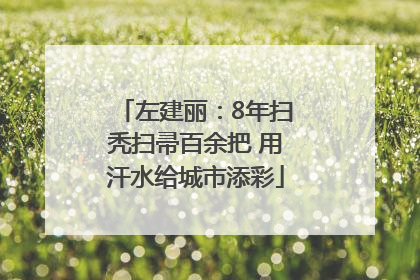 左建丽：8年扫秃扫帚百余把 用汗水给城市添彩