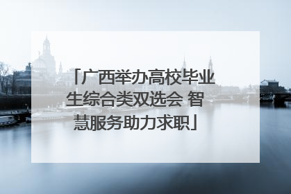 广西举办高校毕业生综合类双选会 智慧服务助力求职