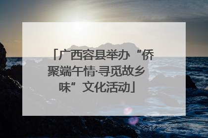 广西容县举办“侨聚端午情·寻觅故乡味”文化活动