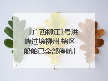 广西柳江1号洪峰过境柳州 辖区船舶已全部停航